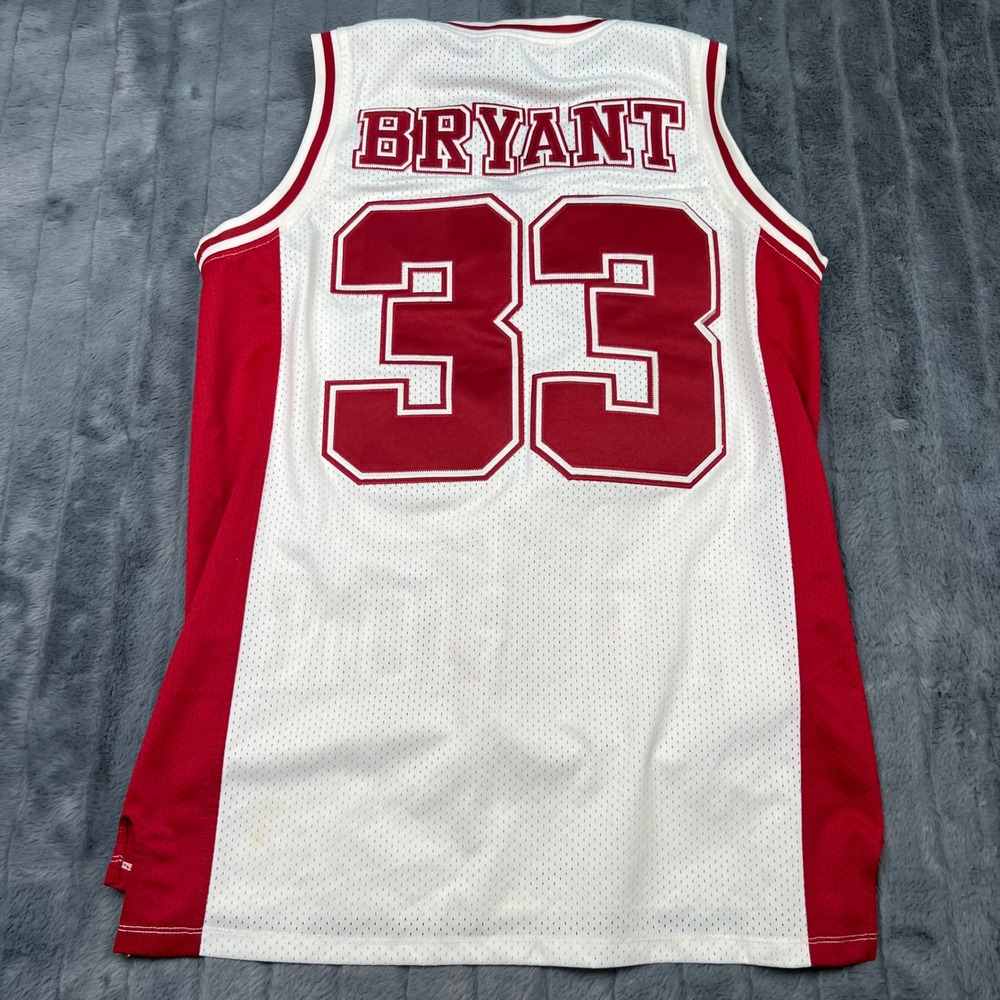 Kobe Bryant Lower Merion High School Jersey 33 White Red Small Highlights